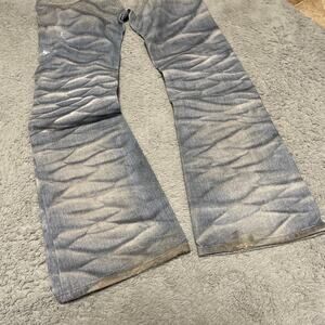 Japanese Archive Vintage Faded Whiskered Bootcut Flared Denim Jeans Blue size 34